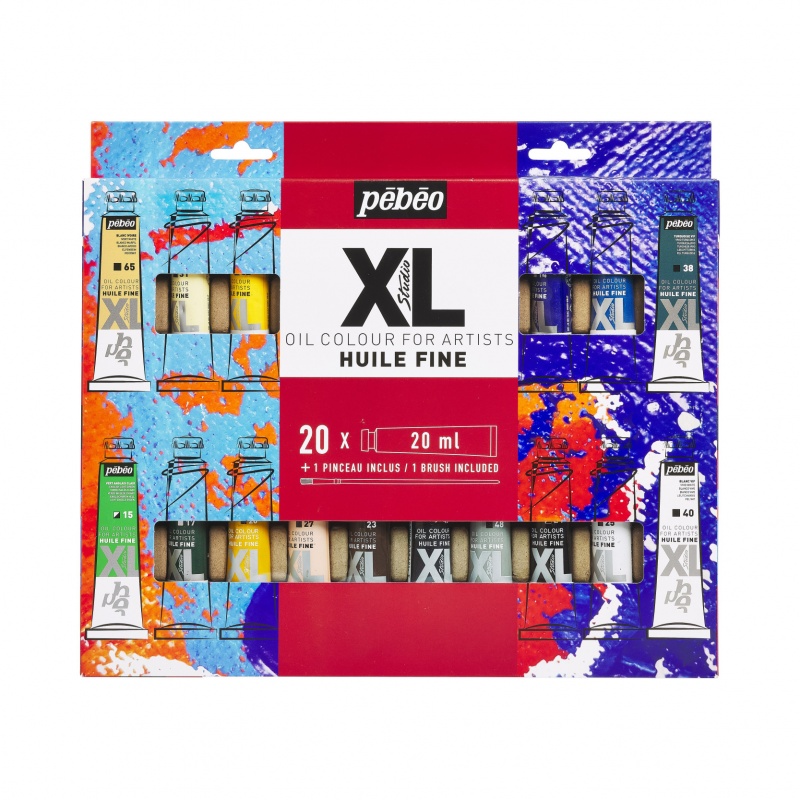 Studio XL Sada olejových barev 20 x 20 ml + štětec