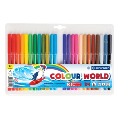 Dětské fixy CENTROPEN, Colour World sada 24 ks